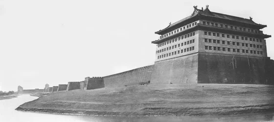 Nord- und Ostecke der Mauer von Peking, 1860